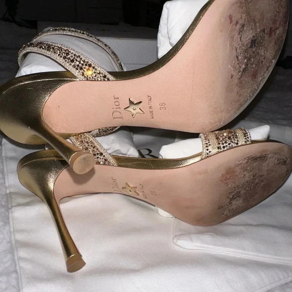 Christian Dior Strass & Lamina Heels - Picture 4 of 5